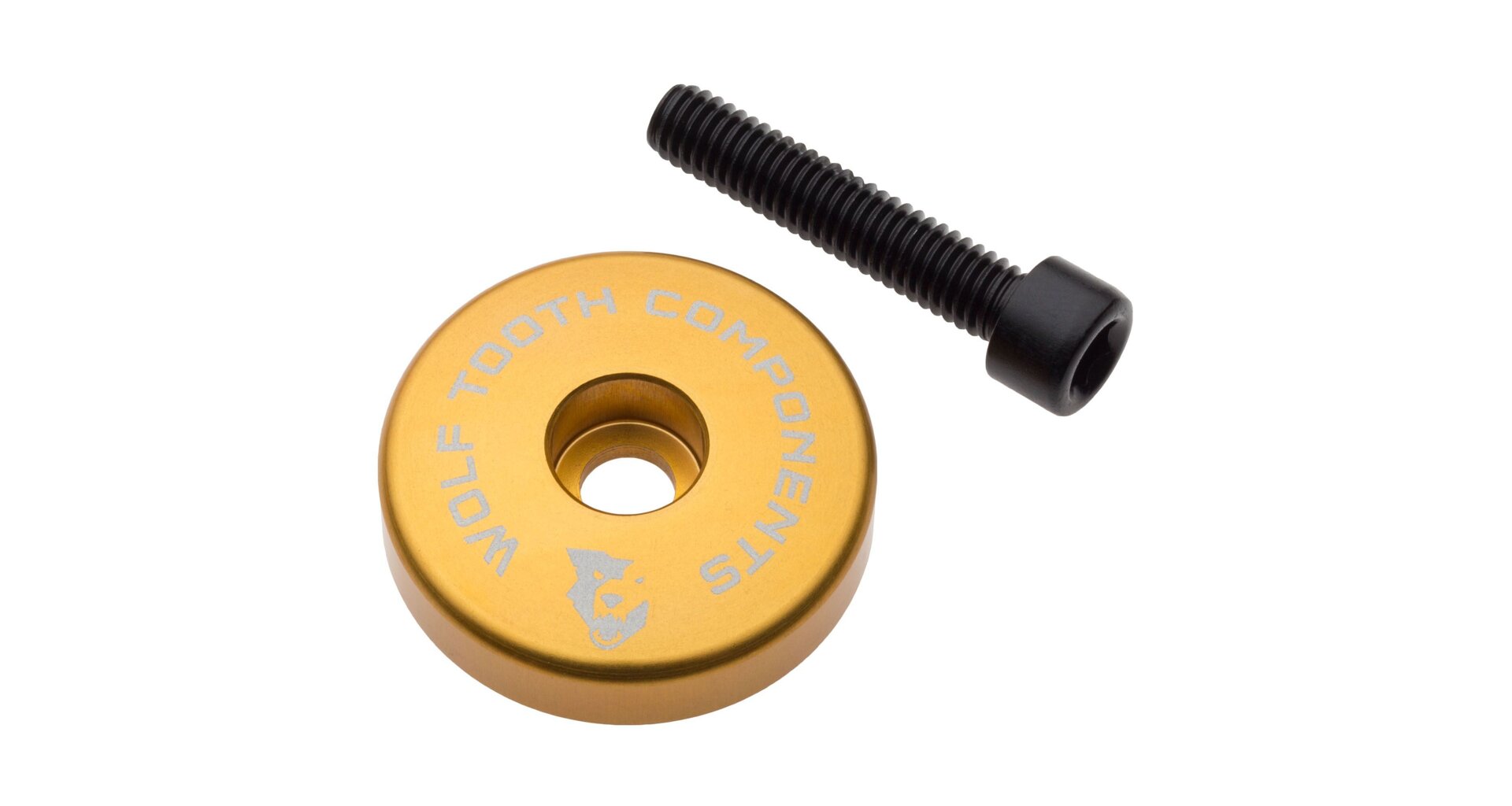 Krytka hlavového složení Wolf Tooth Ultralight stem cap + 5mm Barva: Zlatá