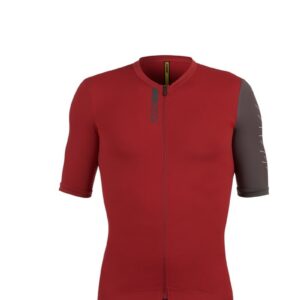 MAVIC DOPLŇKY Pánský cyklistický dres Mavic Essential - Burgundy Carbone Velikost: 2XL