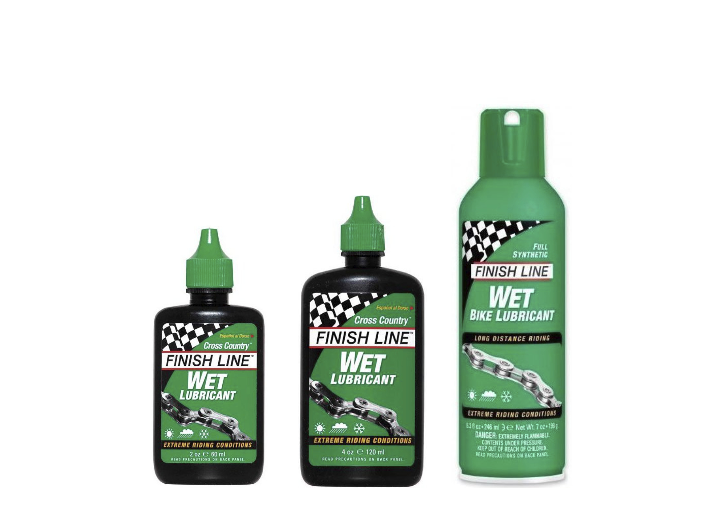 Mazivo na řetěz Finish Line Cross Country Wet Objem: 120 ml - Obrázek 2