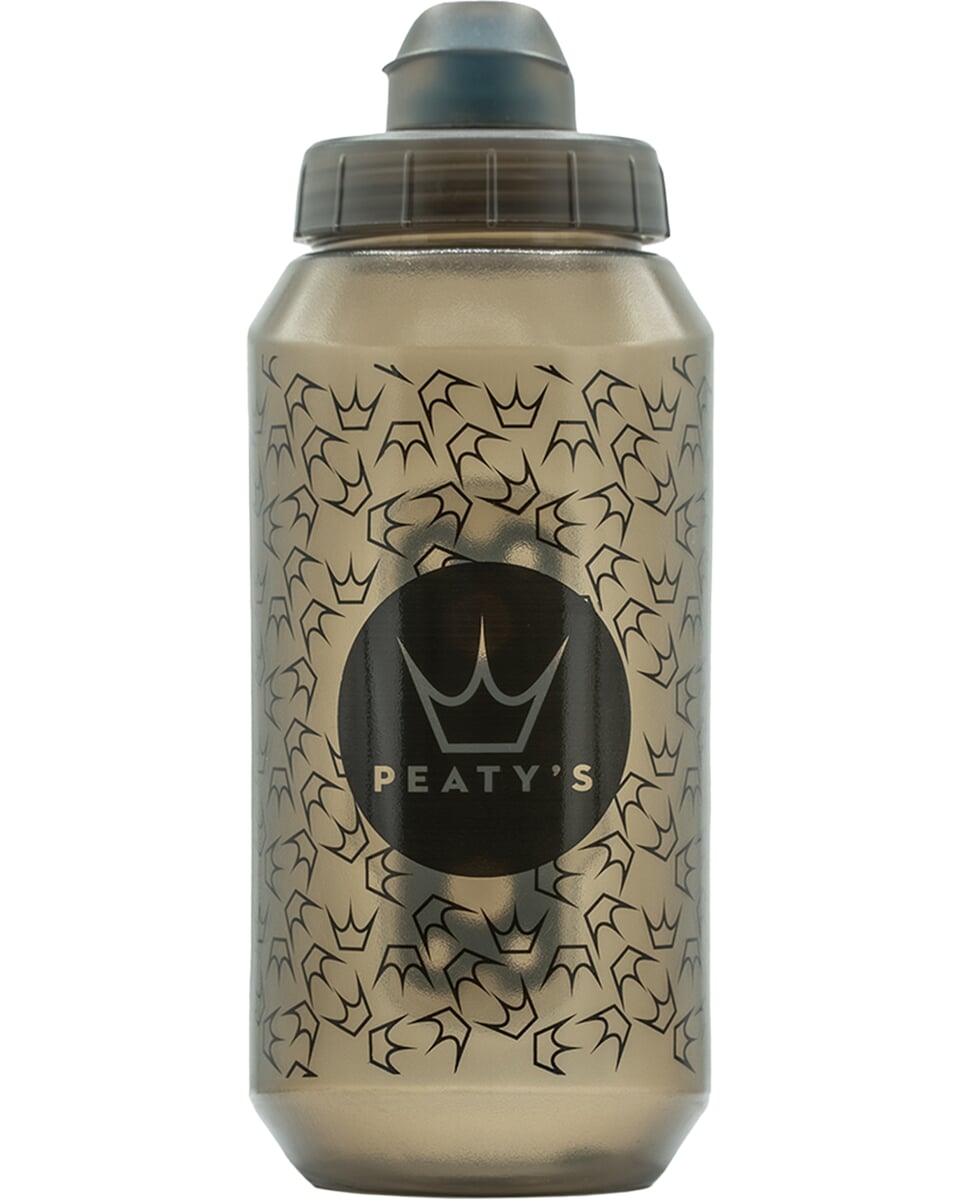 PEATYS Lahev na kolo Peaty's X Fidlock Locking - Big dog bottle logo smoke 750 ml