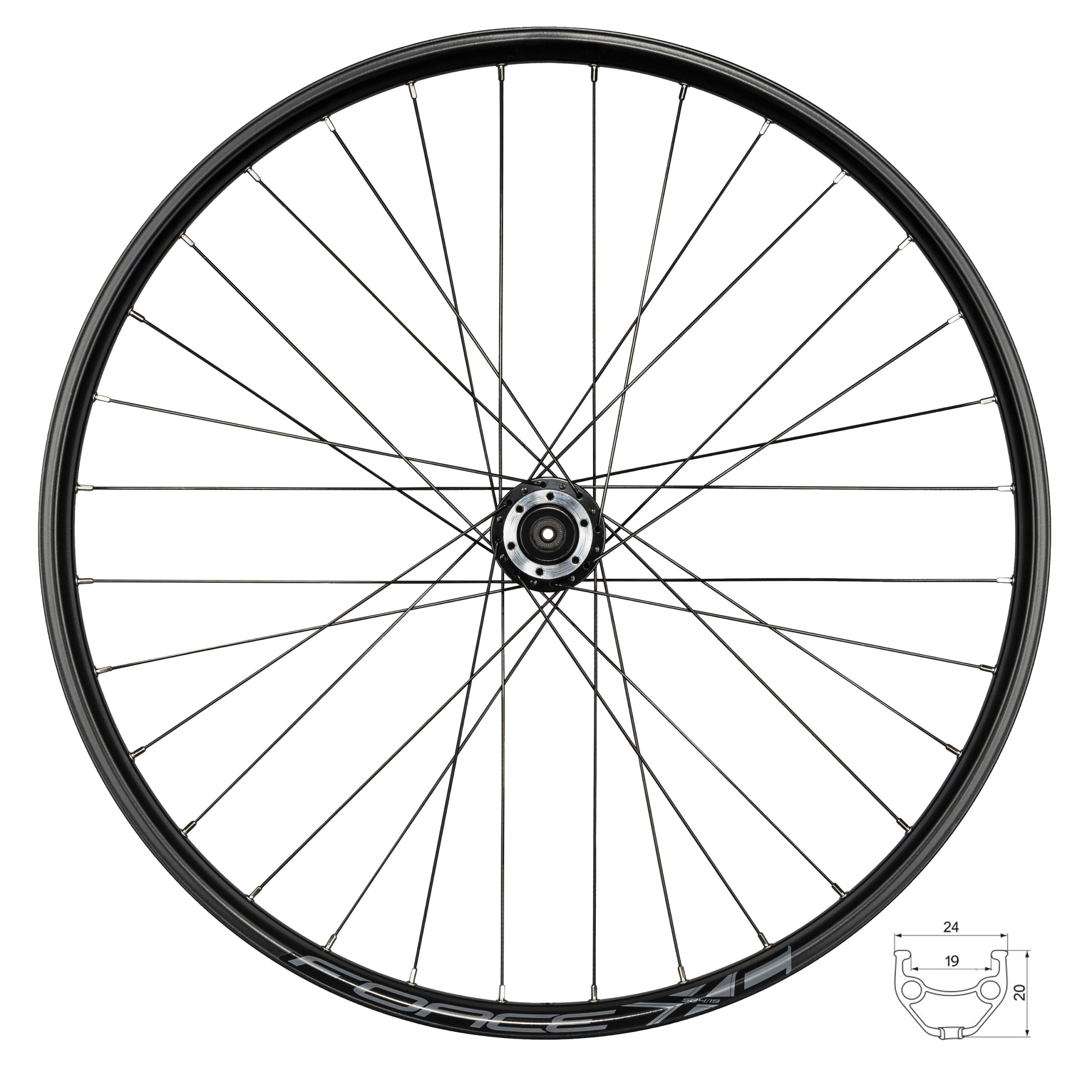 Přední kolo FORCE XC DISC 584x19 F804332-6d 32d