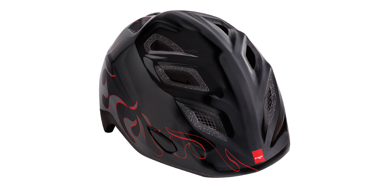 Přilba MET Elfo - Plameny/černá Velikost: 46/53 cm (XS)