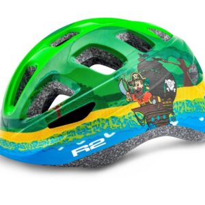 Přilba R2 Bunny - Zelená / Modrá / Pirát Vel. XS 48-50 cm
