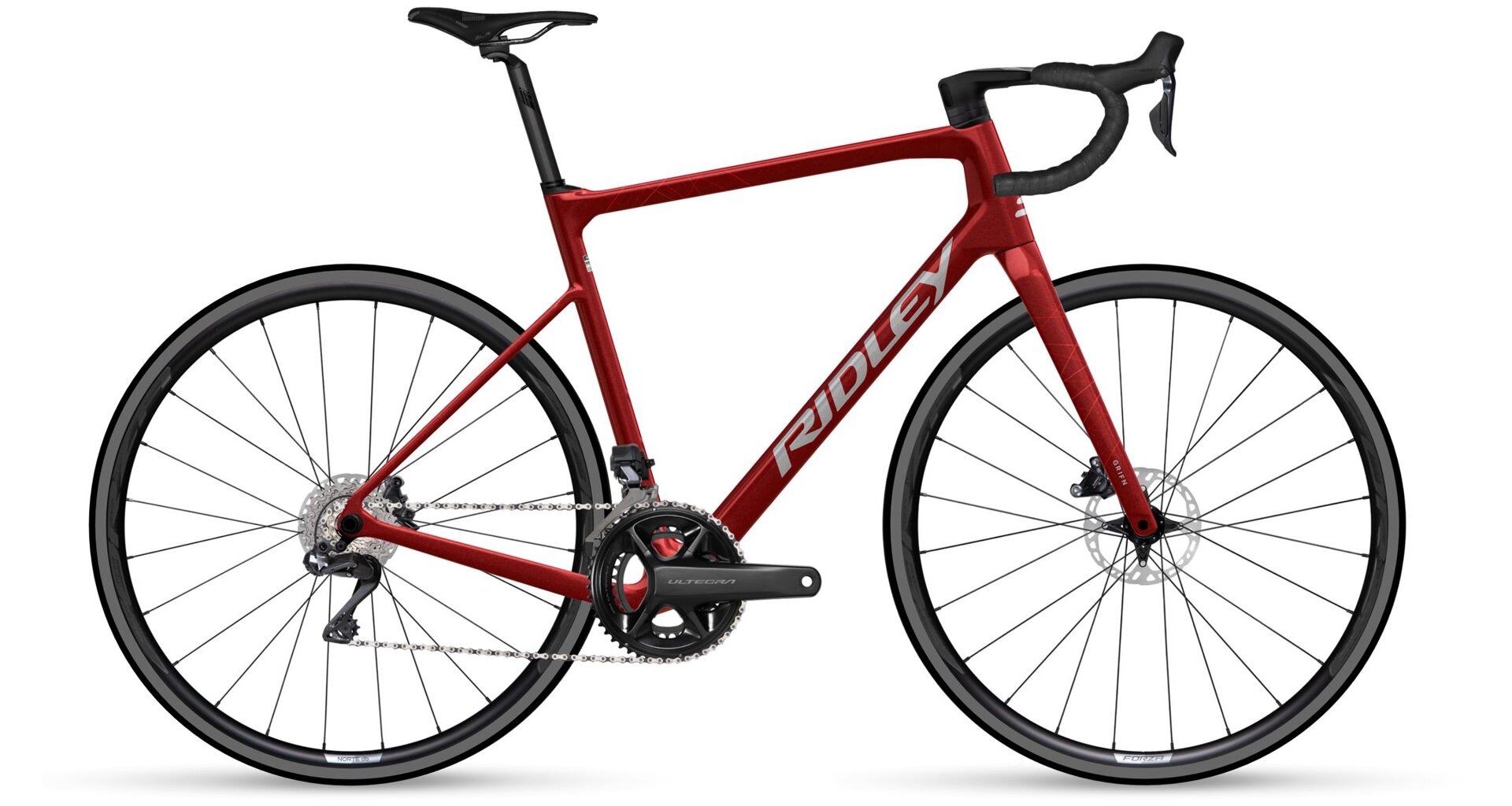 Ridley Grifn Shimano 105 Di2 - Candy Red Metallic / Silver Velikost: XL