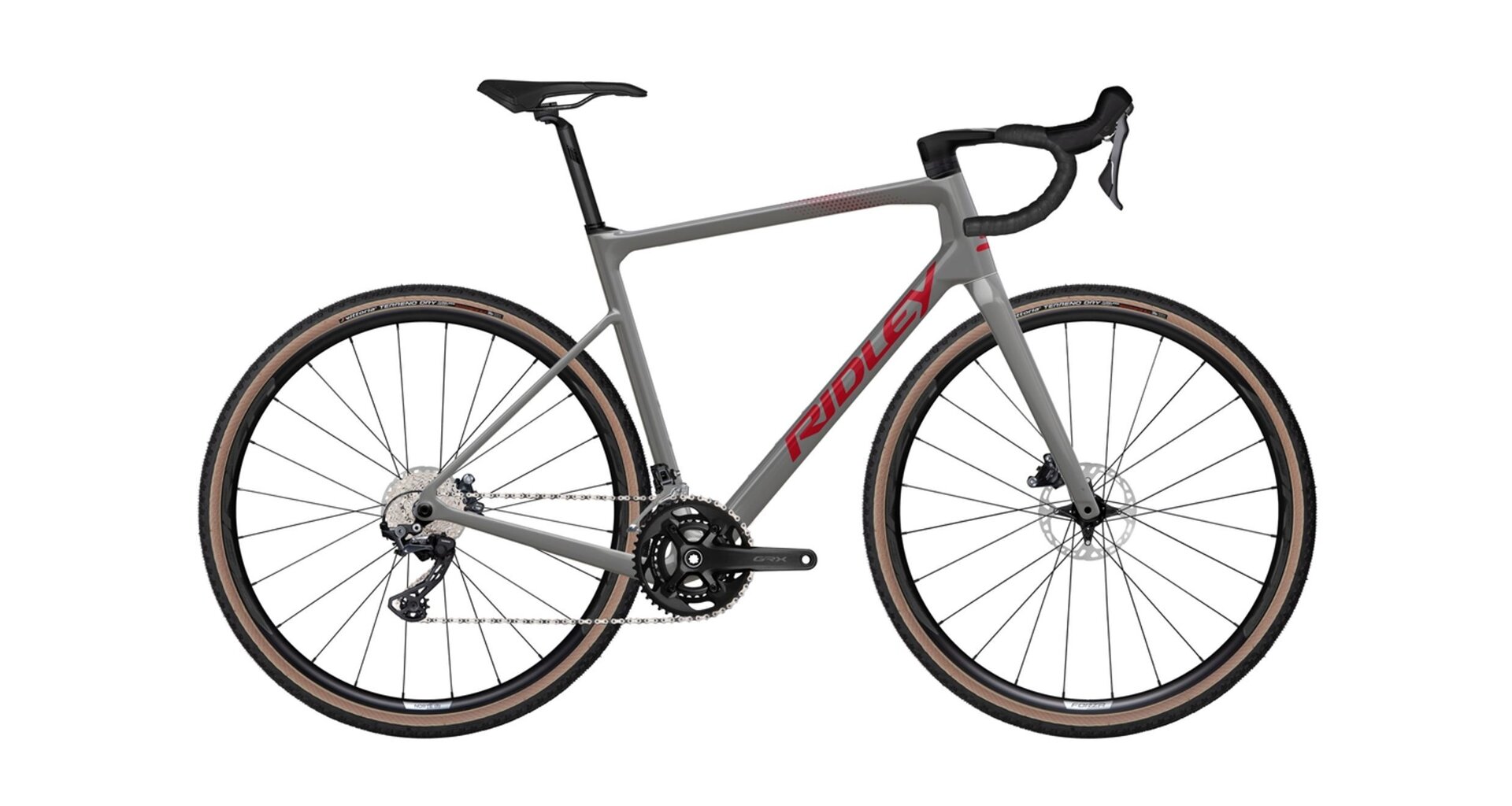 Ridley Grifn Shimano GRX600 - Battleship Grey / Candy Red Metallic Velikost: XL