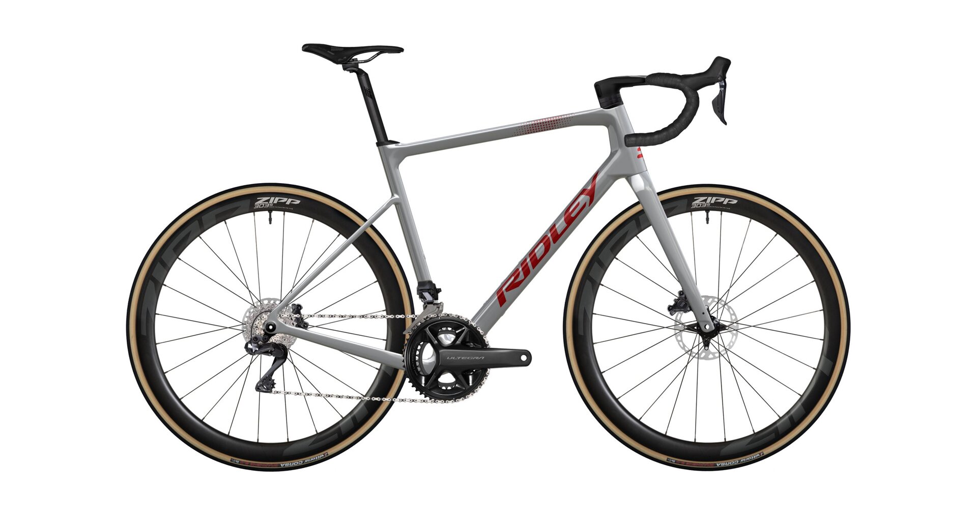 Ridley Grifn Shimano Ultegra Di2 - Battleship Grey / Candy Red Metallic Velikost: XS