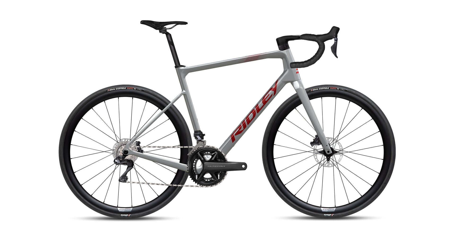 Ridley Grifn Shimano Ultegra Di2 - Battleship Grey / Candy Red Metallic Velikost: XL