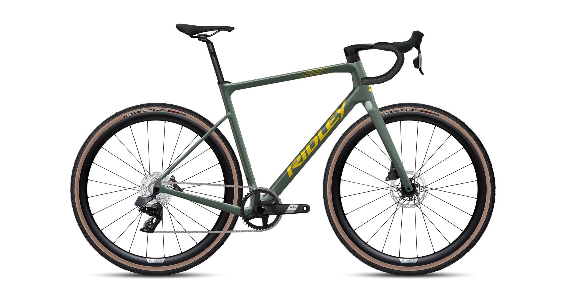 Ridley Grifn Sram Apex AXS - Green Smoke / Yellow Velikost: L