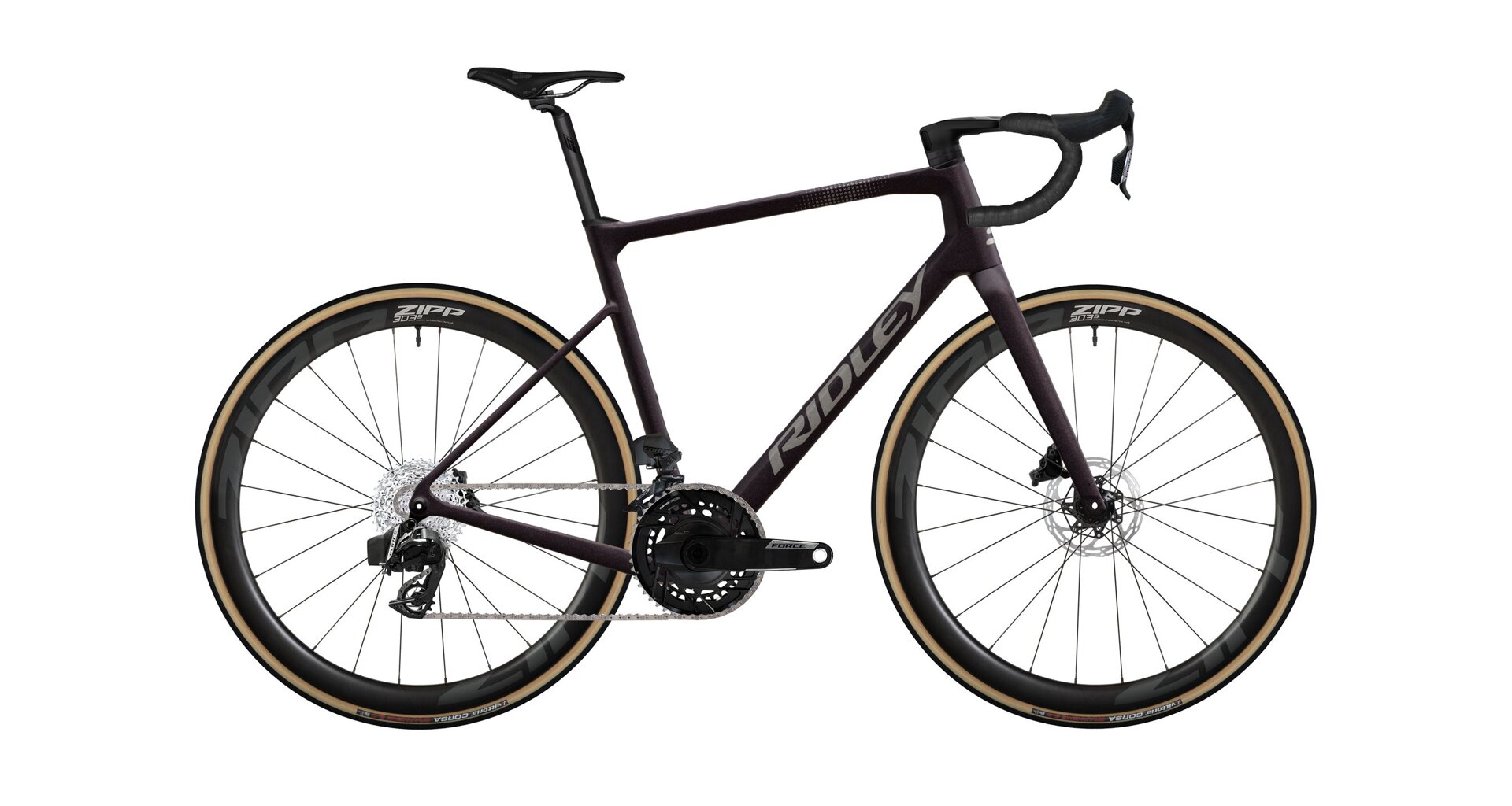 Ridley Grifn Sram Force AXS - Dark Plum Metallic / Autumn Grey Metallic Velikost: XL