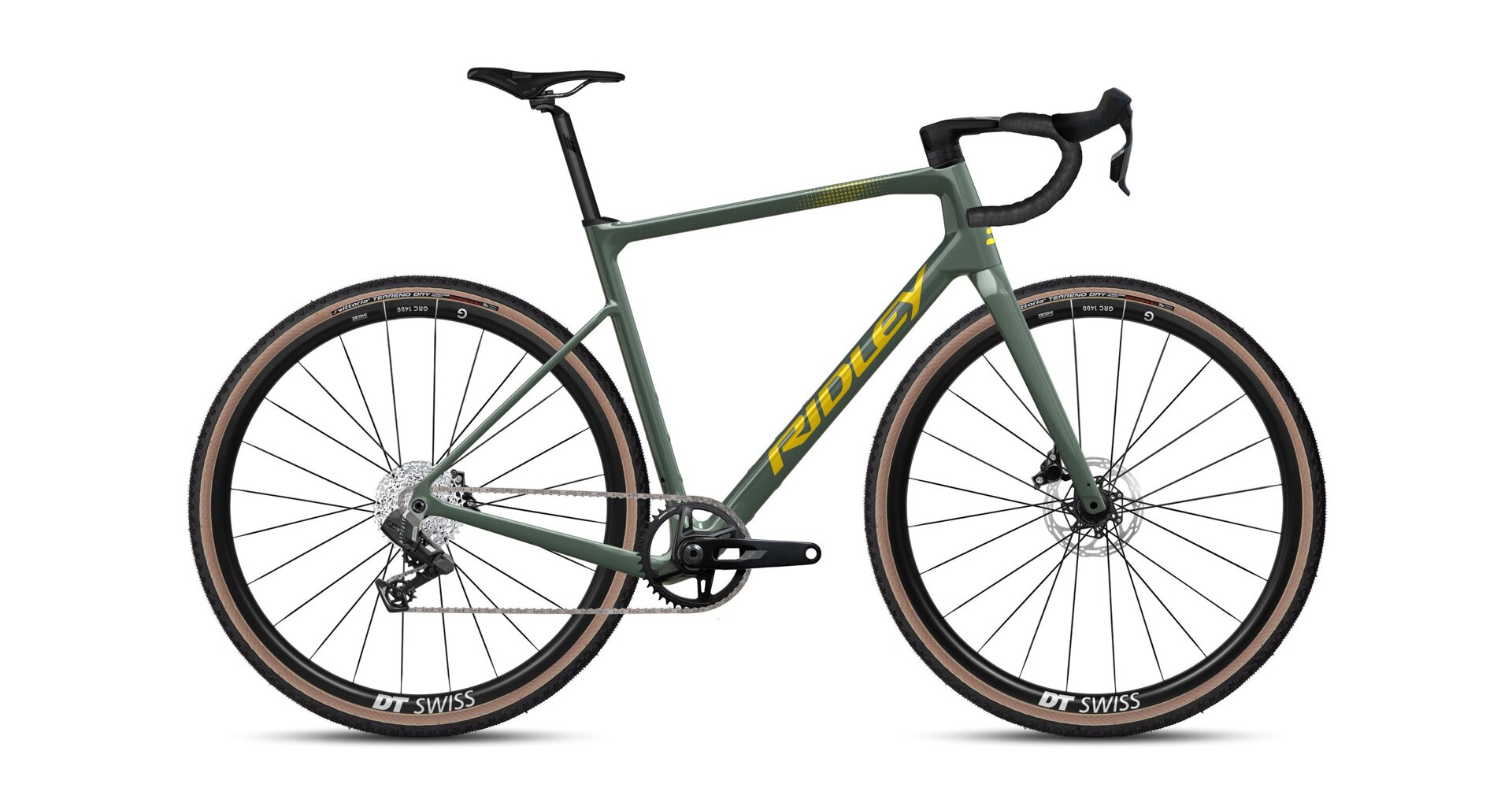 Ridley Grifn Sram Rival XPLR - Green Smoke / Yellow Velikost: S