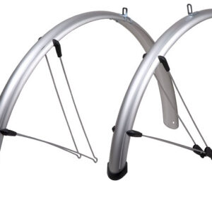 Sada blatníků PRO-T silniční plast se zástěrkou stříbrná