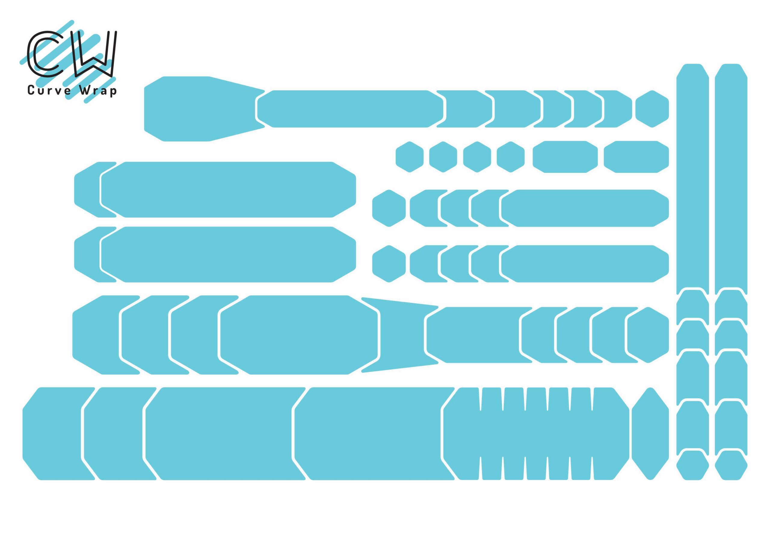 Sada ochranných polepů na kolo Curve Wrap