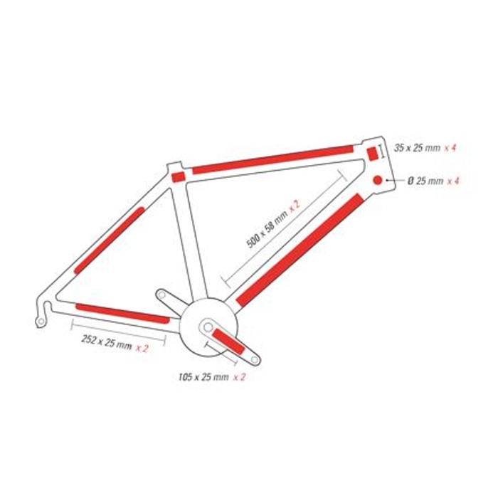 Sada ochranných samolepek Zefal Skin Armor L
