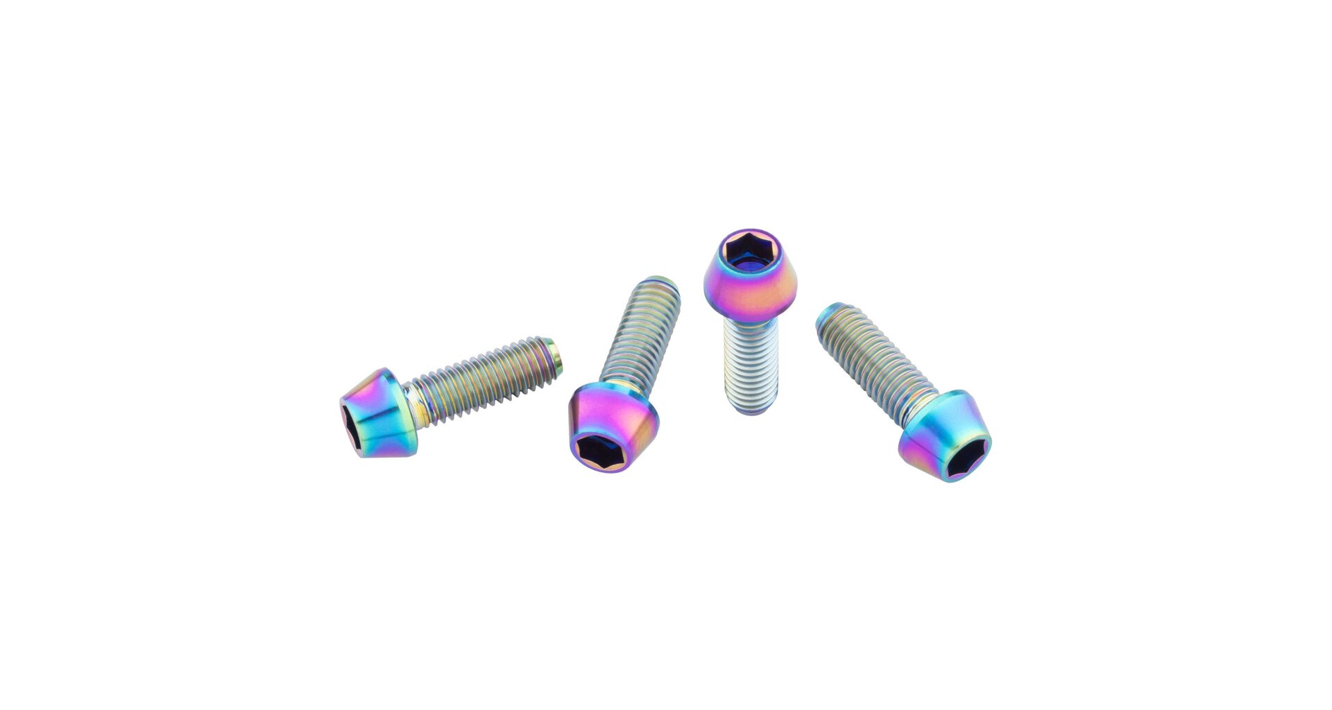 Šrouby na košík Wolf Tooth Titanium 4 ks - Oil Slick