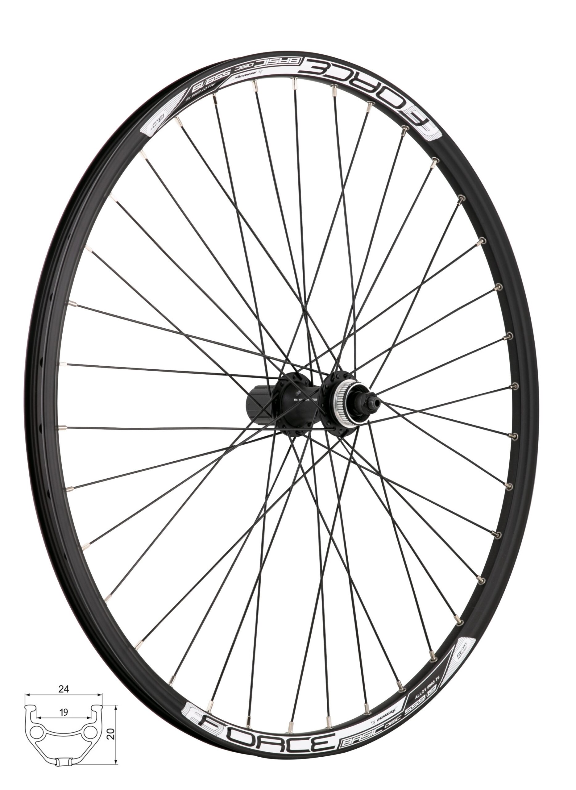 Zapletené kolo FORCE BASIC DISC 559x18 FHM3050-CL 36d zadní