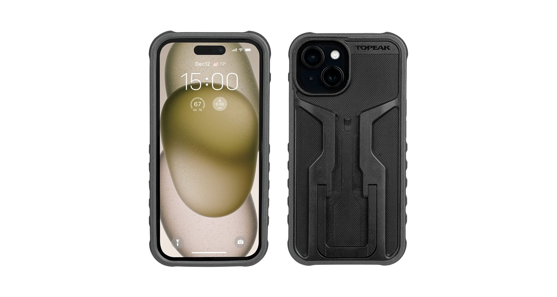 Obal na telefon Topeak RideCase pro iPhone 15 - Černá/šedá - Obrázek 2