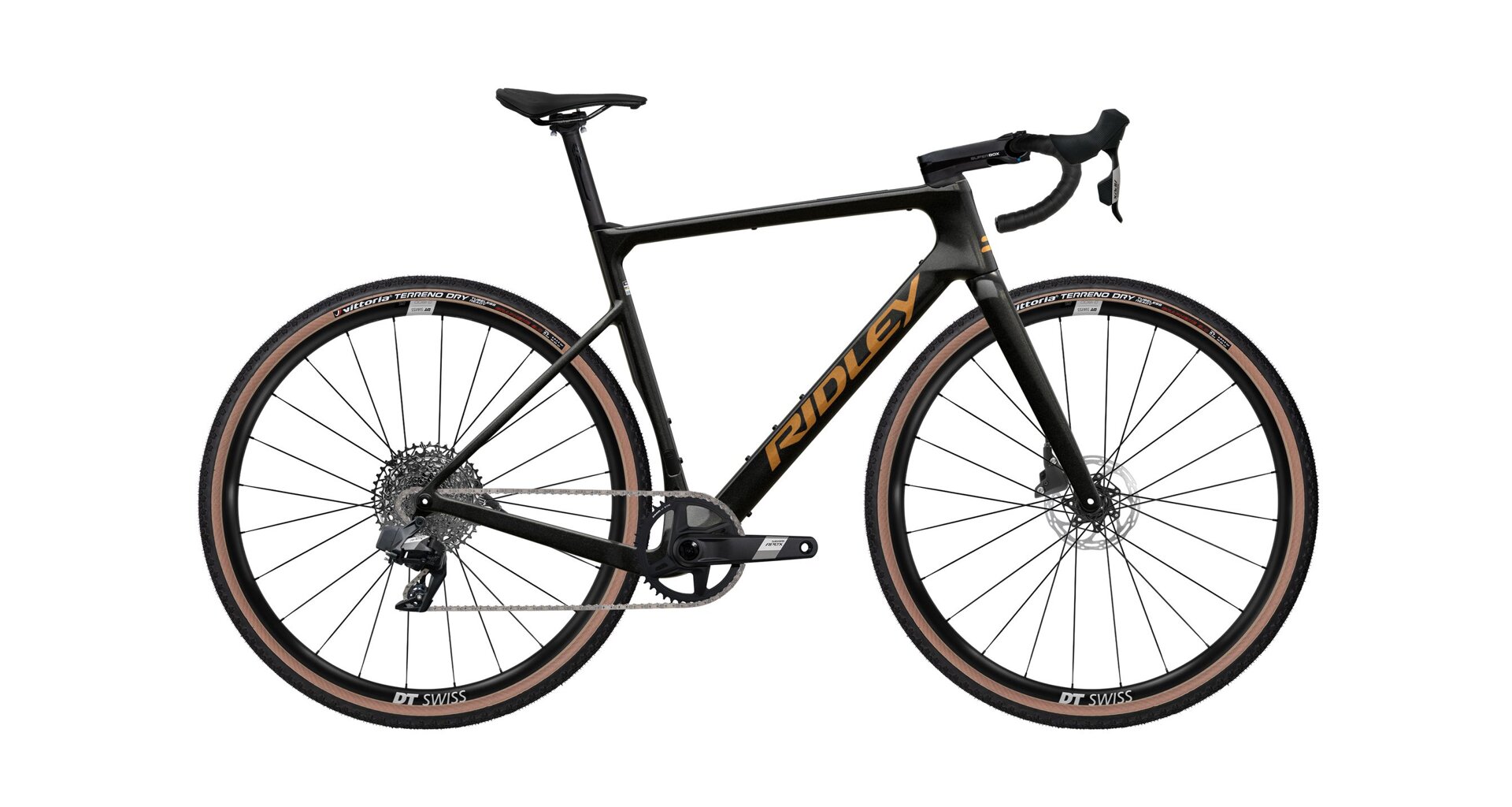 Ridley Astr Sram Apex AXS - Black Metallic / Bronze Gold Velikost: L