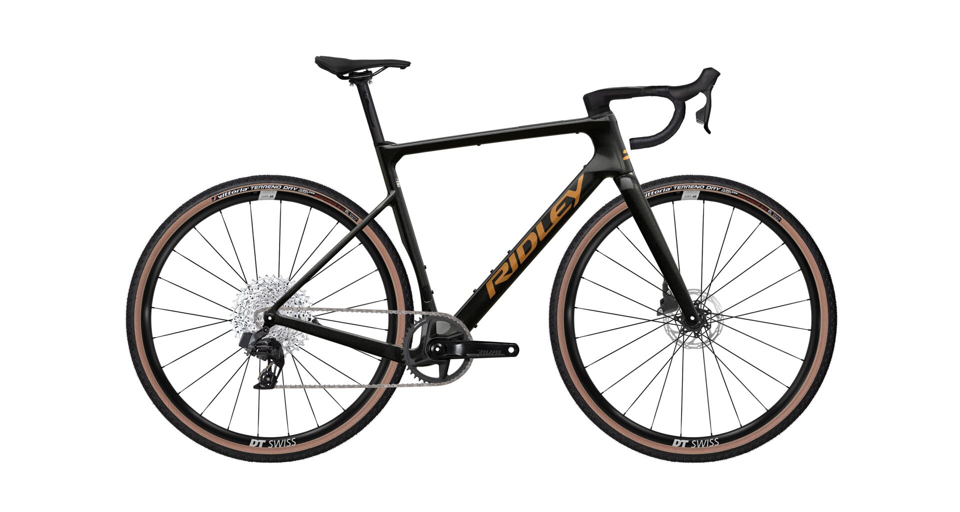 Ridley Astr Sram Rival XPLR - Black Metallic / Bronze Gold Velikost: XL
