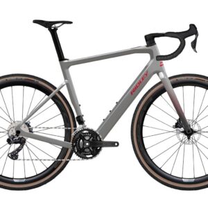 Ridley E-Grifn Sram Apex AXS - Battleship Grey / Candy Red Metallic Velikost: XL
