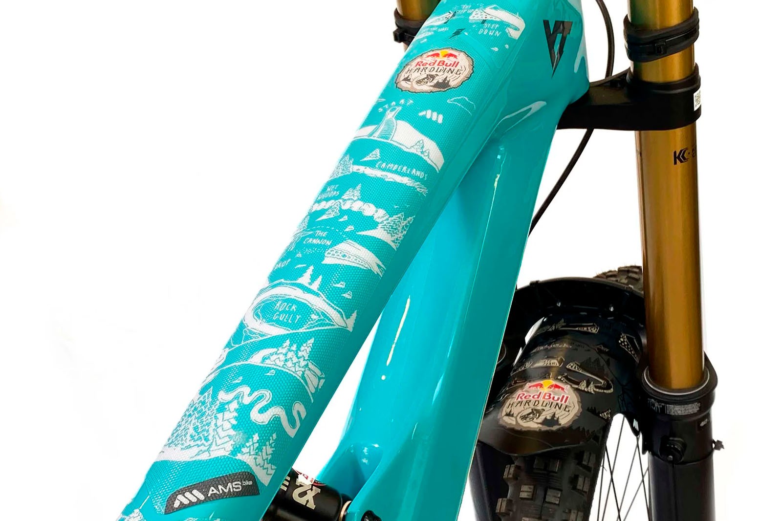 AMS ochranné polepy - EXTRA - RedBull Hardline - White - Obrázek 2