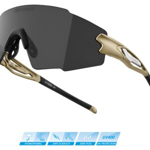 Brýle Force Mantra zlaté - černé zrc. sklo