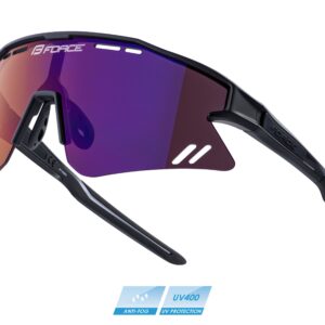 Brýle Force Specter černé - fialové zrc. sklo