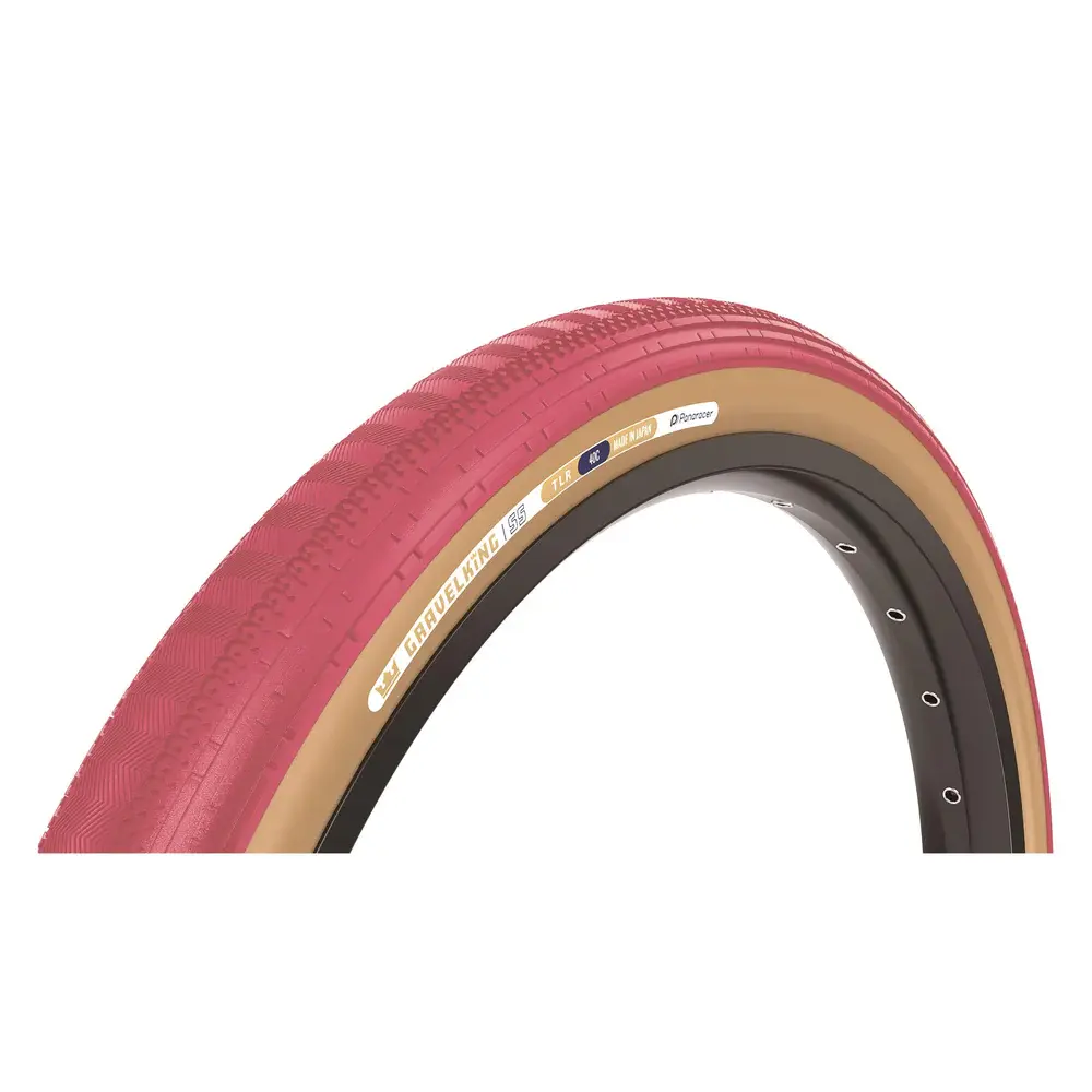 Plášť Panaracer Gravelking SS - Cranberry/hnědá Šířka: 700x45