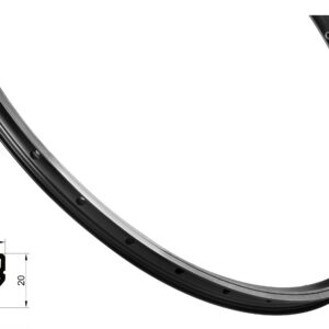 Ráfek FORCE PRIME 622x21 32děr - černý