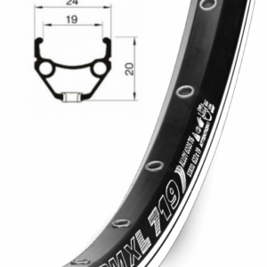 Ráfek REMERX DRAGON 719 V-BRAKE 559x19 nýt 36děr - černý