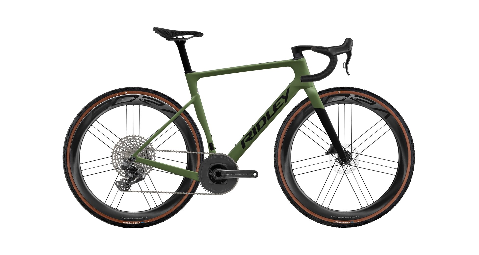 Ridley Astr RS Campagnolo Super Record X - Crocodile Green / UD Carbon Velikost: XL