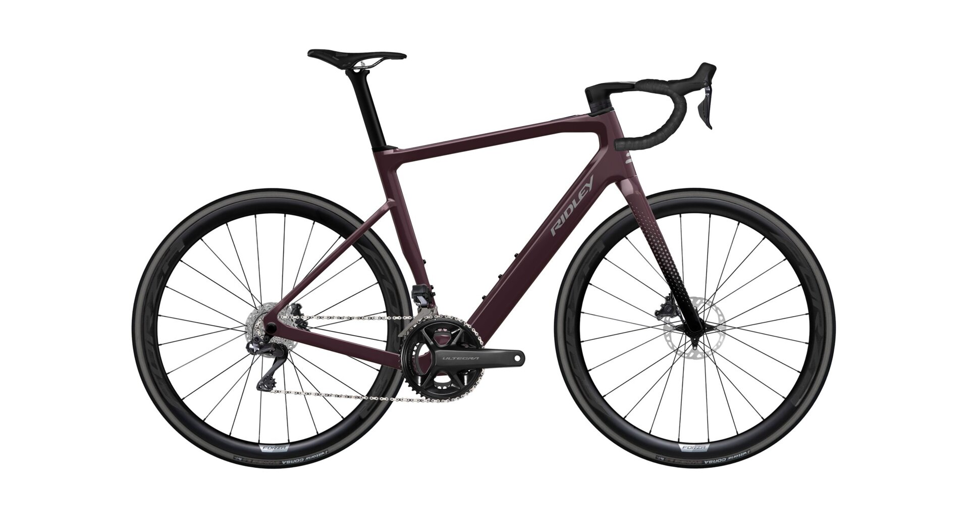 Ridley E-Grifn Shimano Ultegra Di2 - Dark Plum Metallic / Autumn Grey Metallic Velikost: XL