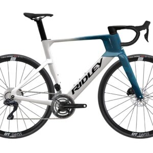 Ridley E-Noah Shimano 105 Di2 - White / Black / Petrol Blue Metallic Velikost: L