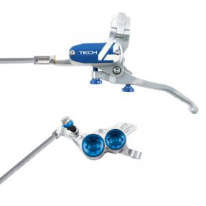 Sada kotoučových brzd Hope Tech 4 V4 - stříbrná Barevná kombinace: Modré