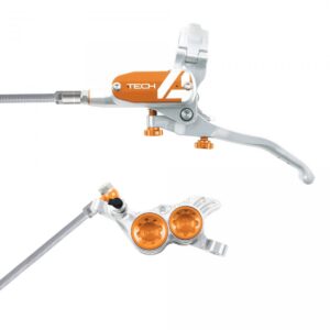 Sada kotoučových brzd Hope Tech 4 V4 - stříbrná Barevná kombinace: Oranžové