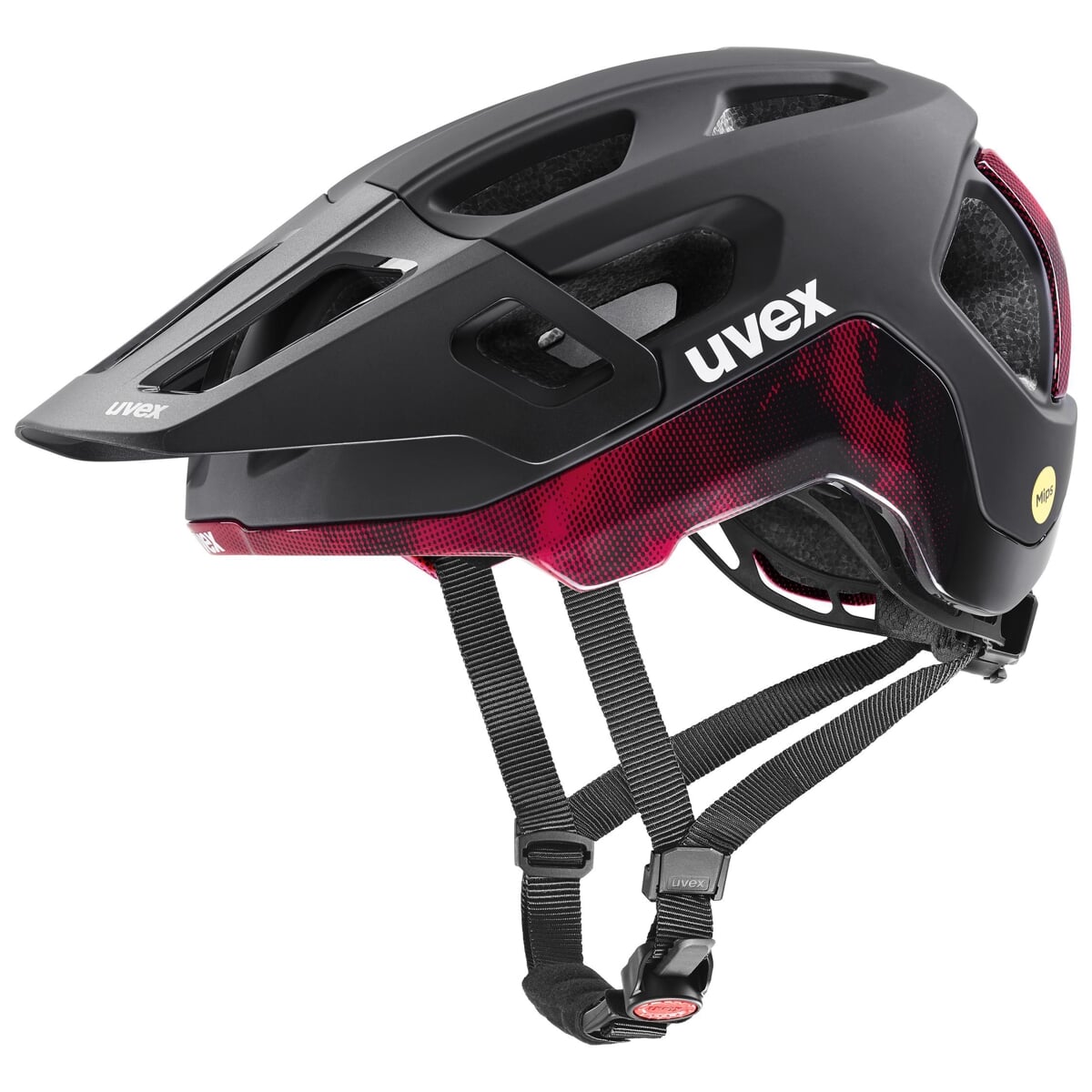 Uvex REACT MIPS black-RUBY red matt 2024 Velikost: 59-61