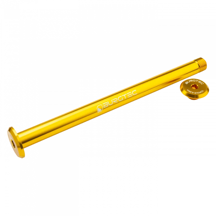 Zadní osa Burgtec pro Evil 170mm Barva: Burgtec Bullion Gold