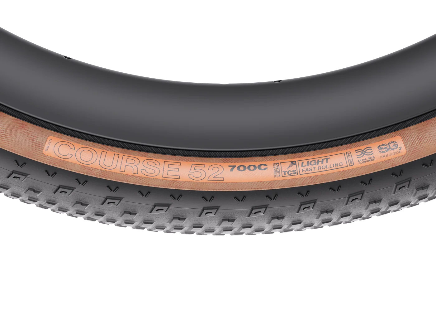Plášť WTB Course 700x52 TCS Light Fast Rolling Dual DNA SG2 - černá / hnědá - Obrázek 2